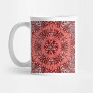 floral fantasy repeating designs in shades of pink and red Mug